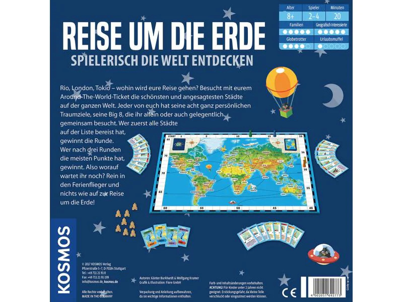 Kosmos Familienspiel Reise um die Erde