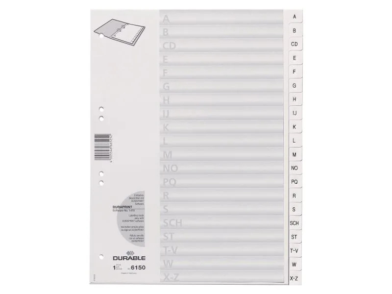DURABLE Register A4 A-Z