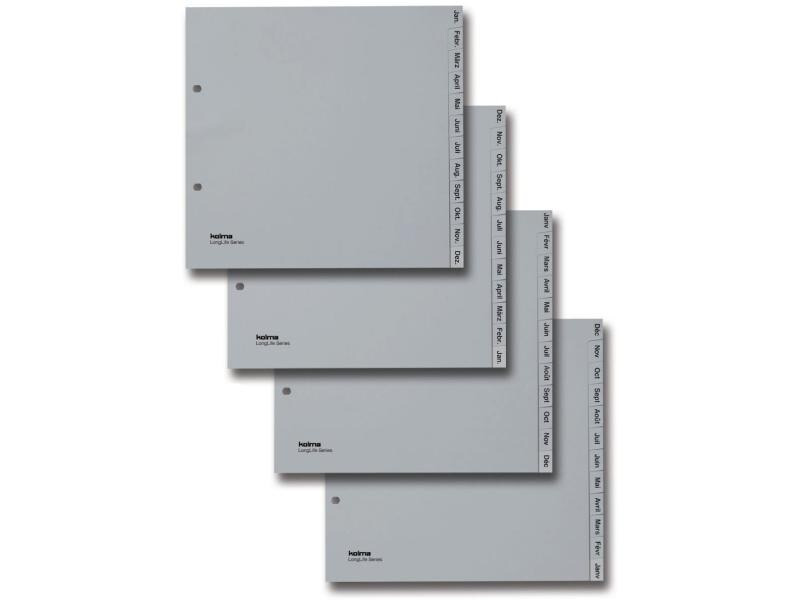 Kolma Register A4 LongLife Jan-Dez (de), teildeckend