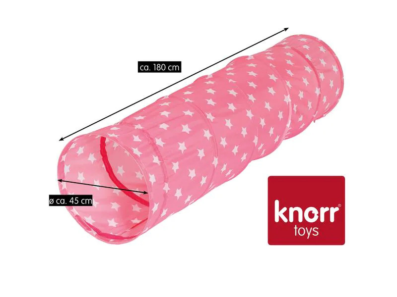 Knorrtoys Spieltunnel Pink White Stars