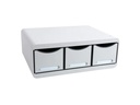 Exacompta Schubladenbox Toolbox Maxi 3 Schubladen, Lichtgrau