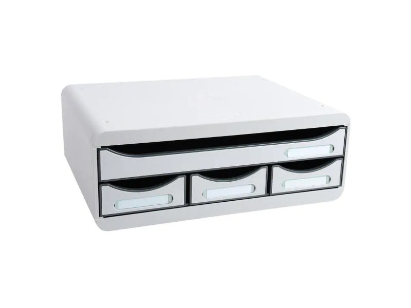 Exacompta Schubladenbox Toolbox mini 4 Schubladen, Grau