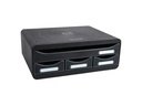 Exacompta Schubladenbox Toolbox mini 4 Schubladen, Schwarz