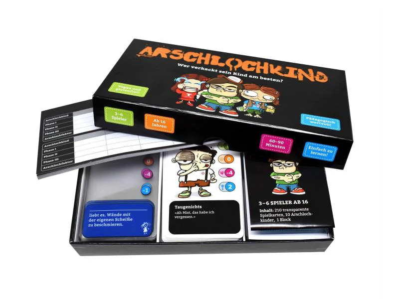 Kampf gegen das Bünzlitum Kartenspiel Arschlochkind