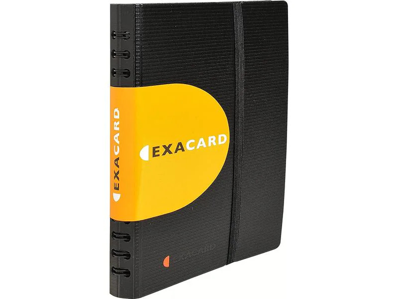 Exacompta Visitenkartenbuch Exacard für 120 Visitenkarten, Schwarz