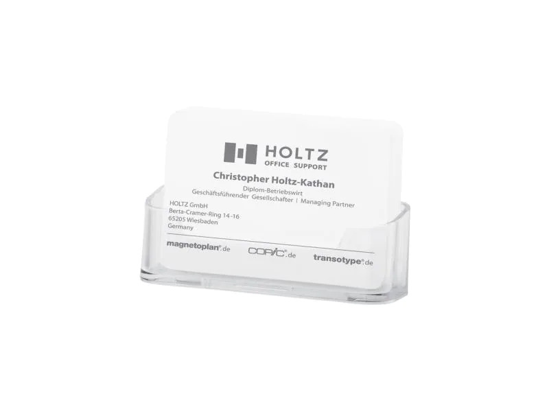 Magnetoplan Visitenkartenhalter 8.5 x 5.5 cm Transparent, 55 Stück