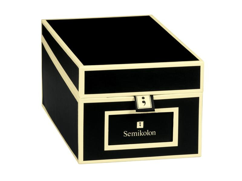 Semikolon Visitenkartenbox Schwarz