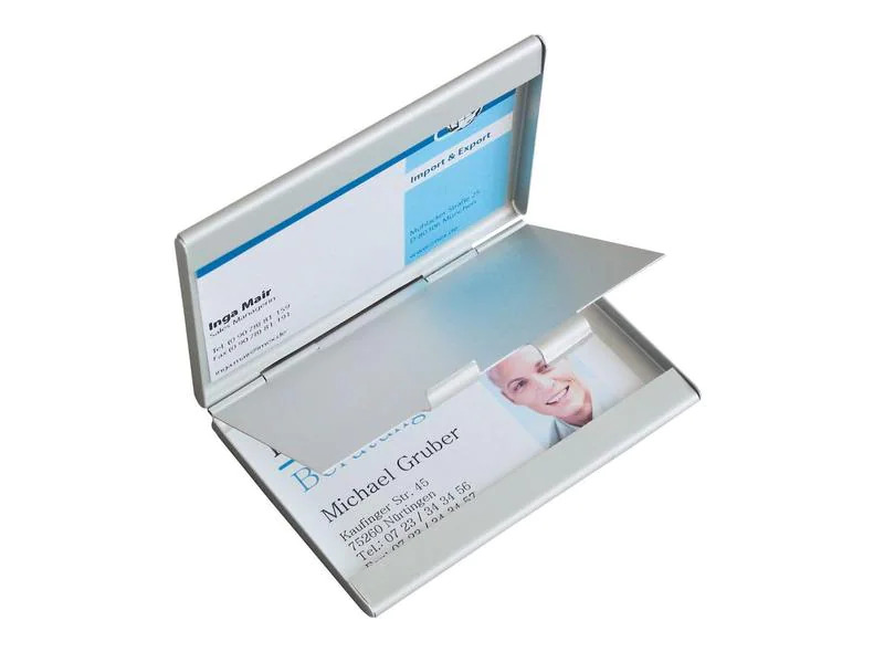 Sigel Kreditkartenetui Twin 2-fach, Silber