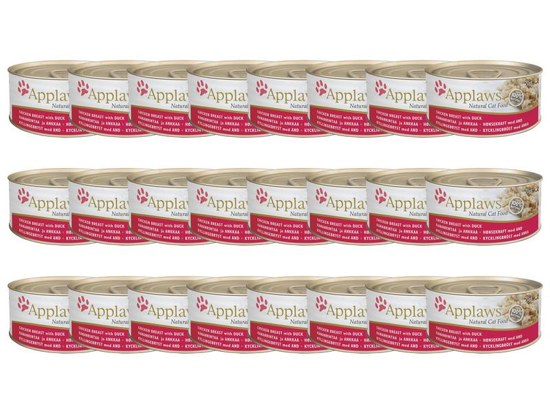Applaws Nassfutter Dose Hühnerbrust &amp; Ente, 24 x 70 g