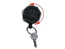 Robert Rieffel Ausweishalter KB-MINI Badge 90 cm, mit Clip, Schwarz