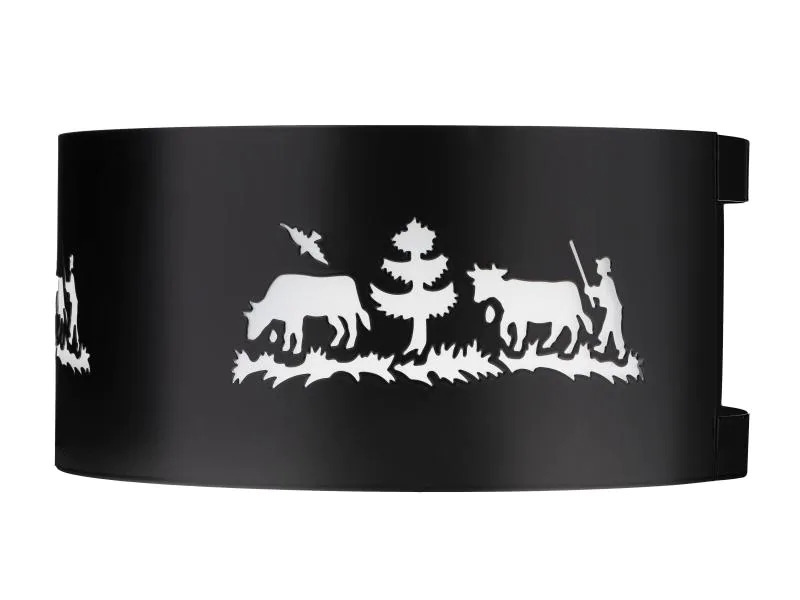 Heidi Cheese Line Fondue-Rechaud Windschutz Alpes Schwarz