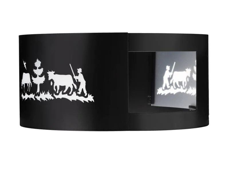 Heidi Cheese Line Fondue-Rechaud Windschutz Alpes Schwarz