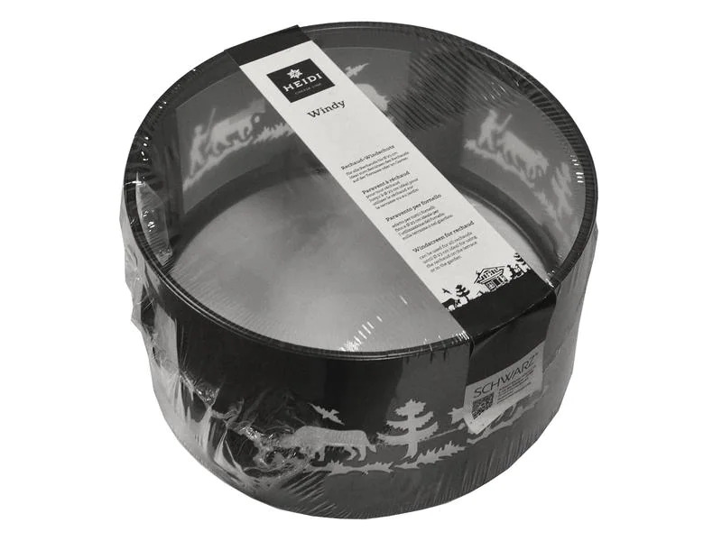 Heidi Cheese Line Fondue-Rechaud Windschutz Alpes Schwarz