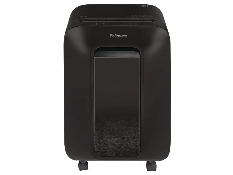 Fellowes Aktenvernichter LX201 P-5, 12 Seiten, Schwarz