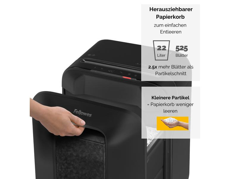 Fellowes Aktenvernichter LX201 P-5, 12 Seiten, Schwarz