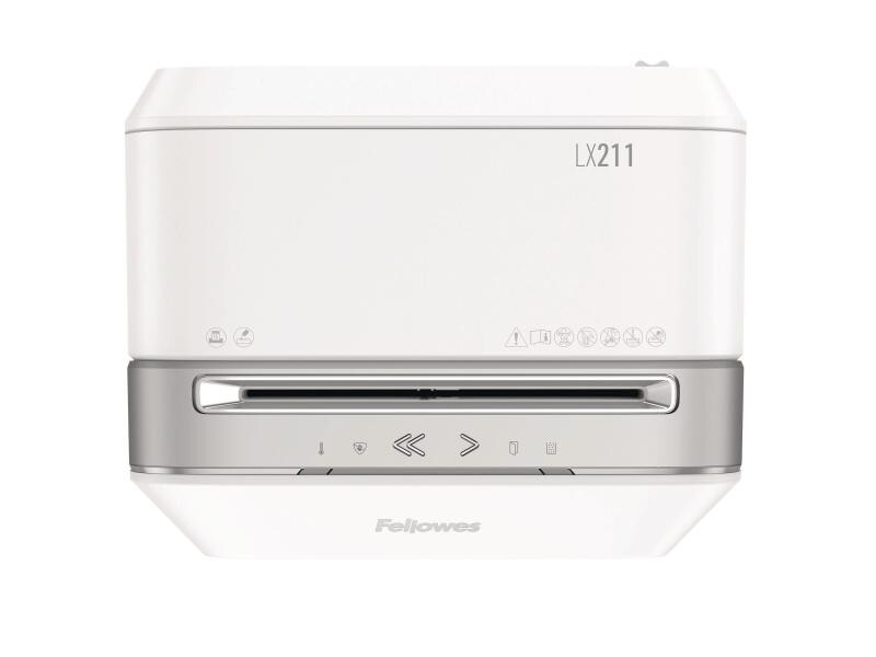 Fellowes Aktenvernichter LX211 P-5, 15 Seiten, Weiss