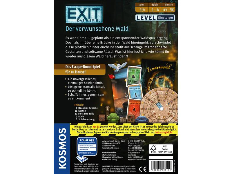 Kosmos Kennerspiel EXIT: Der verwunschene Wald