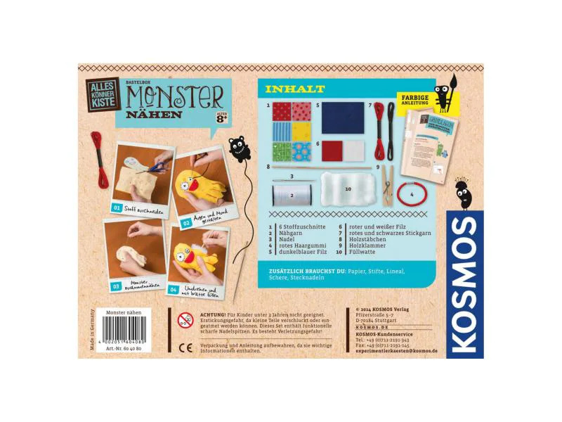 Kosmos Bastelbox Monster Nähen