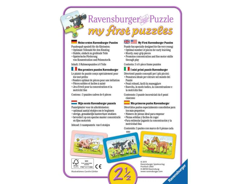 Ravensburger Puzzle Bagger,Traktor und Kipplader