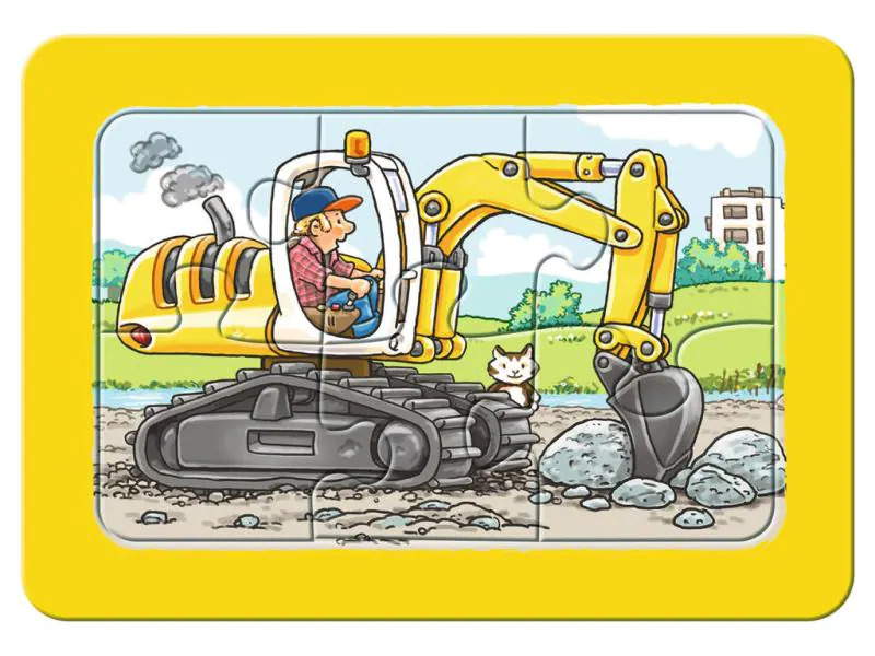 Ravensburger Puzzle Bagger,Traktor und Kipplader