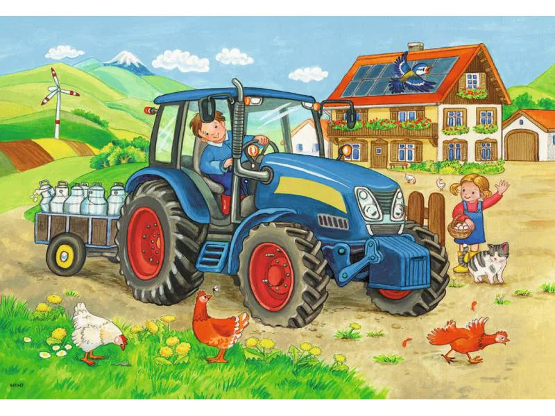 Ravensburger Puzzle Baustelle und Bauernhof