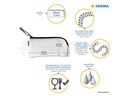 HERMA Etui Mesh Bag 23 x 11 cm, Gelb/Weiss