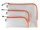 HERMA Etui Mesh Bag 23 x 11 cm, Orange/Weiss