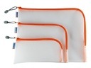 HERMA Etui Mesh Bag 26 x 20 cm, Orange/Weiss