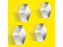 Sigel Magnetplättchen Extra Strong Ø 20 x 10 x 20 mm, 4 Stück
