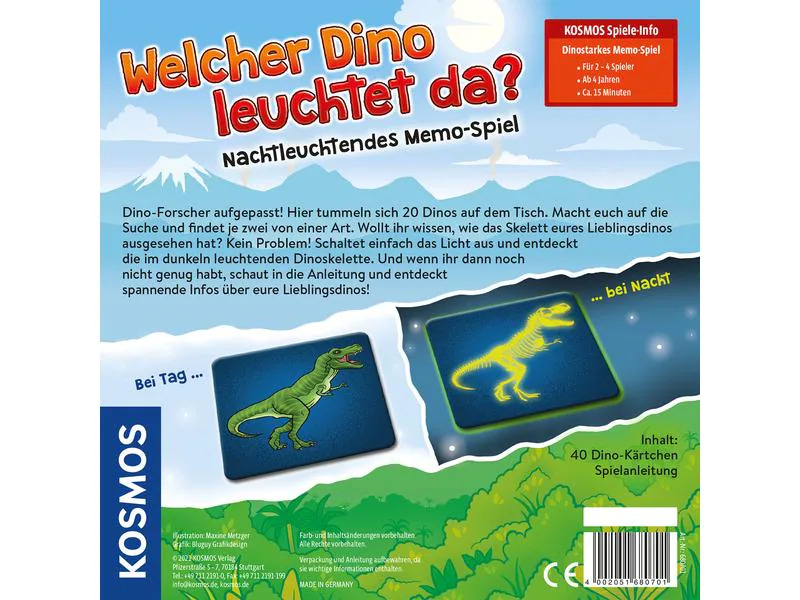 Kosmos Kinderspiel Welcher Dino leuchtet da?