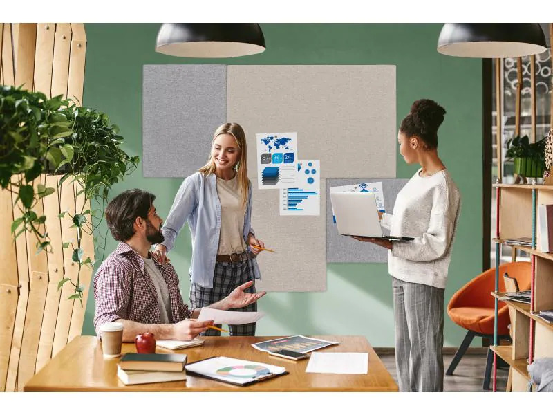 Legamaster Pinnwand Board Up Soft 75 x 100 cm Hellgrau