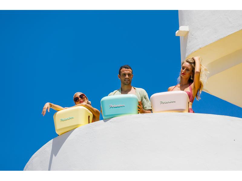 Polarbox Kühlbox Retro Cooler 12 L Cyan