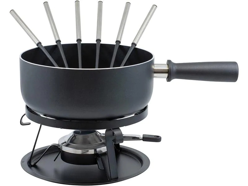 Kadastar Käsefondue-Set Royal 22 Teile, Schwarz