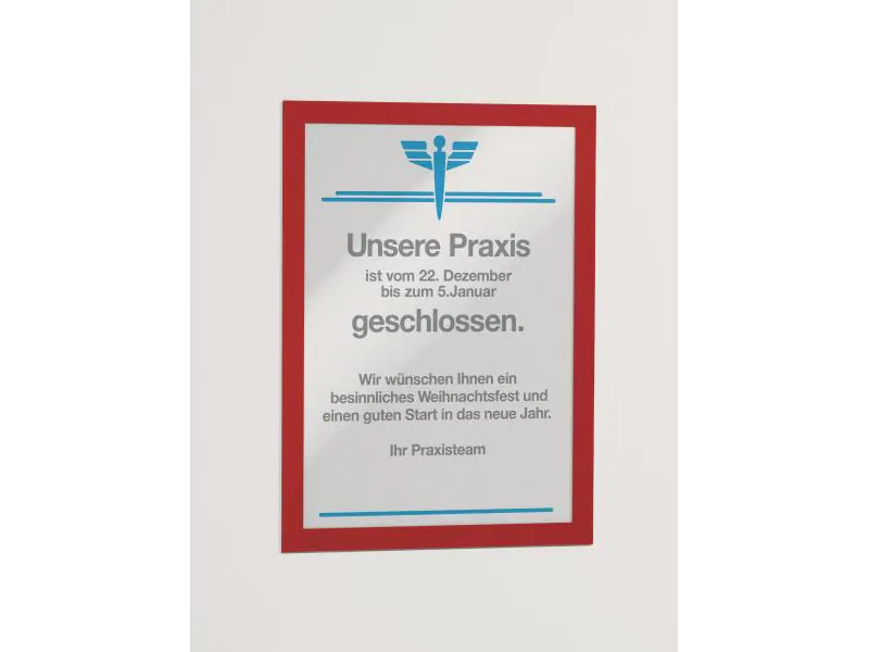 DURABLE Präsentationsrahmen Duraframe A4 2 Stück Rot