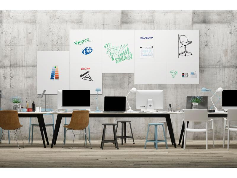 Legamaster Magnethaftendes Whiteboard Board-Up  75 cm x 100 cm, Weiss