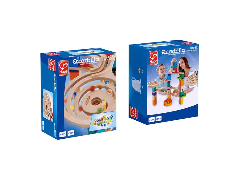 Hape Kugelbahn Zubehör Quadrilla Murmel-Set 50 Stk