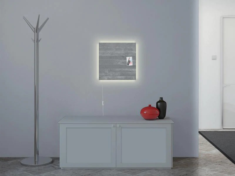 Sigel Glassboard LED artverum 48 cm x 48 cm, Grau
