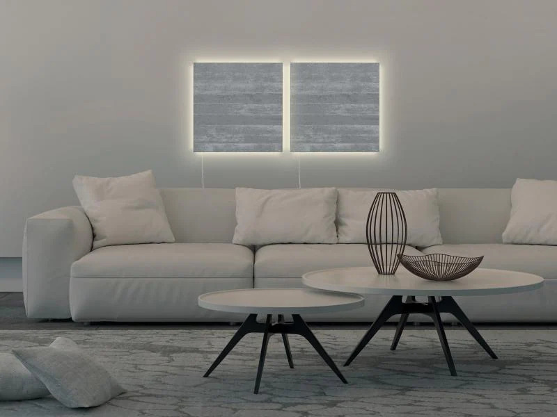 Sigel Glassboard LED artverum 48 cm x 48 cm, Grau