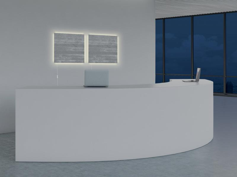 Sigel Glassboard LED artverum 48 cm x 48 cm, Grau