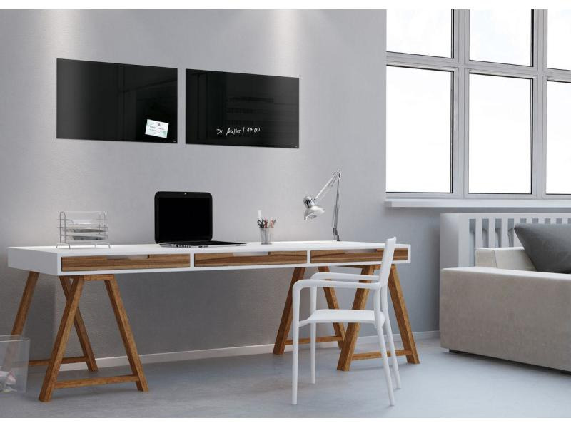 Sigel Magnethaftendes Glassboard artverum 40 cm x 60 cm, Schwarz