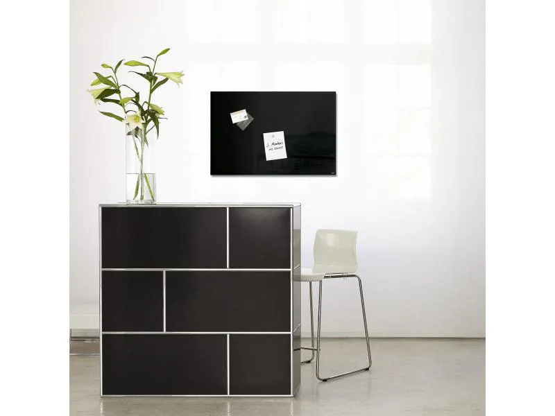 Sigel Magnethaftendes Glassboard artverum 40 cm x 60 cm, Schwarz
