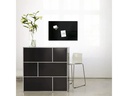 Sigel Magnethaftendes Glassboard artverum 40 cm x 60 cm, Schwarz