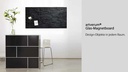 Sigel Magnethaftendes Glassboard artverum 46 cm x 91 cm, Anthrazit