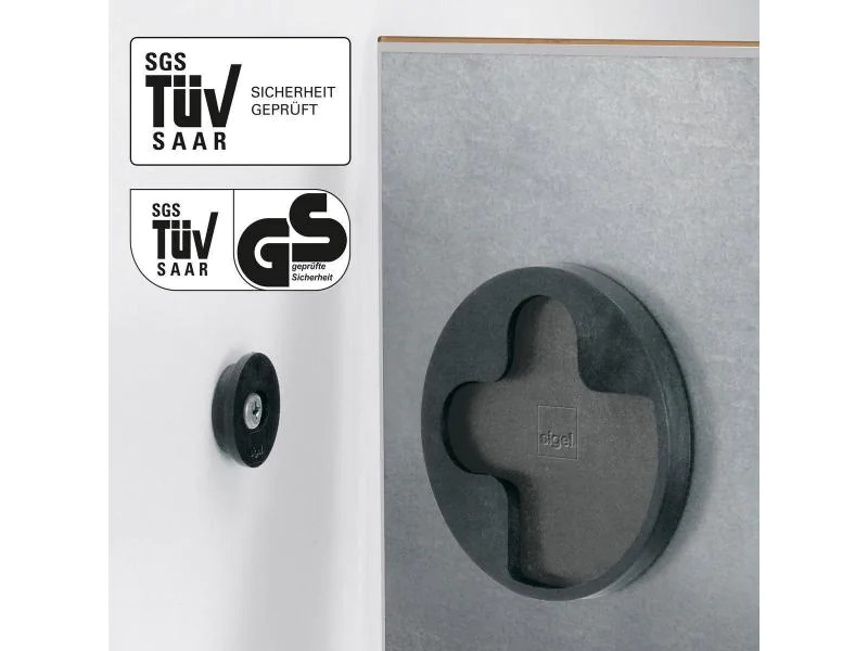 Sigel Magnethaftendes Glassboard artverum 48 cm x 48 cm, Beige