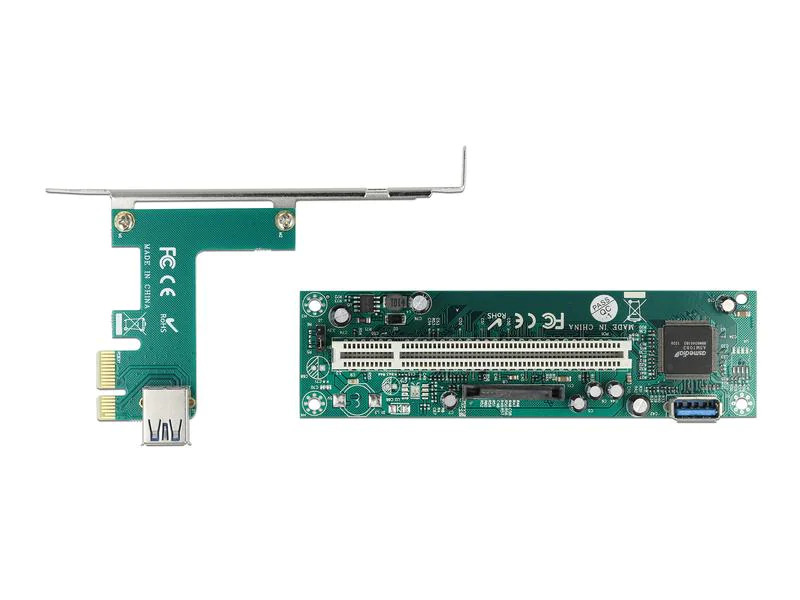 Delock PCI-E Riser Karte x1 zu 1 x PCI 32 Bit Slot mit 60 cm Kabel