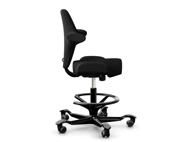 HÅG Bürostuhl Capisco 8106 mit Fussring Schwarz