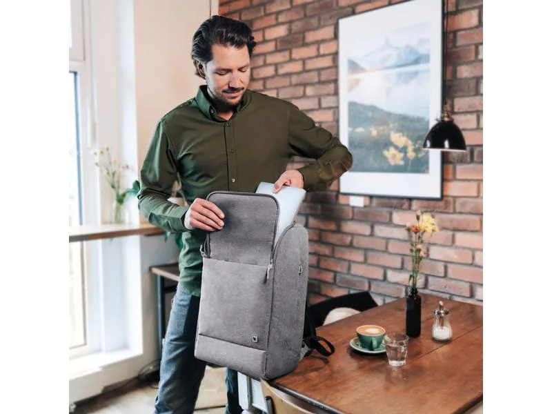DICOTA Notebook-Rucksack Eco Motion 15.6 , Hellgrau