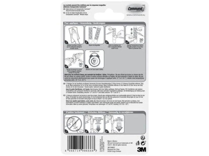 3M Haken Command M Outdoor Transparent, 900 g