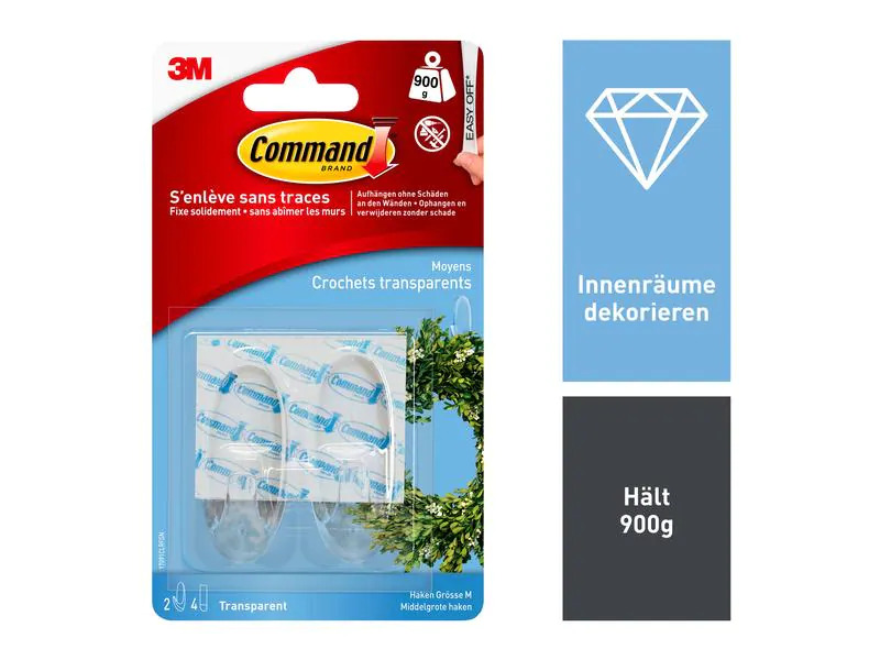 3M Haken Command M Transparent, 900 g
