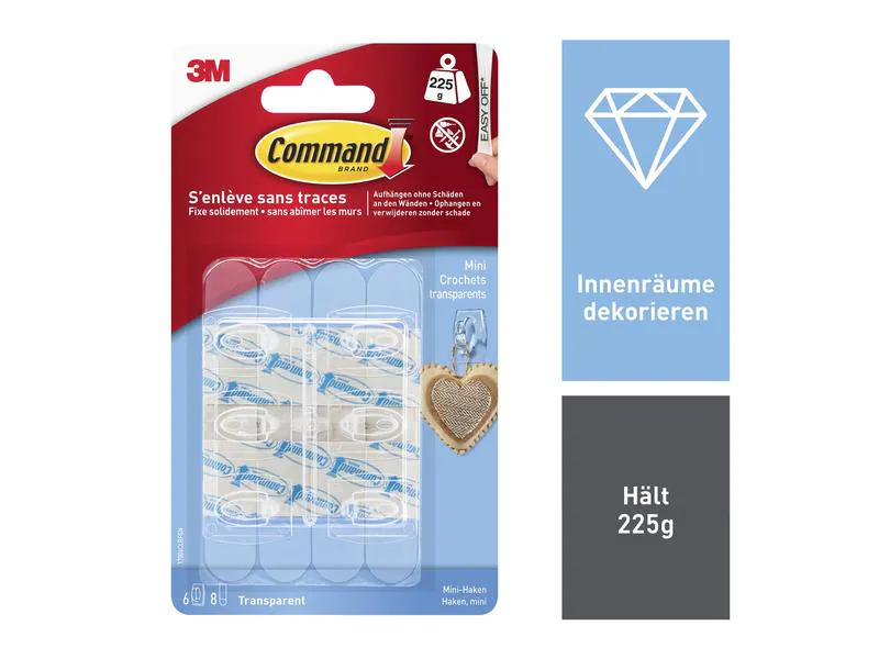 3M Haken Command S Mini Transparent, 225 g